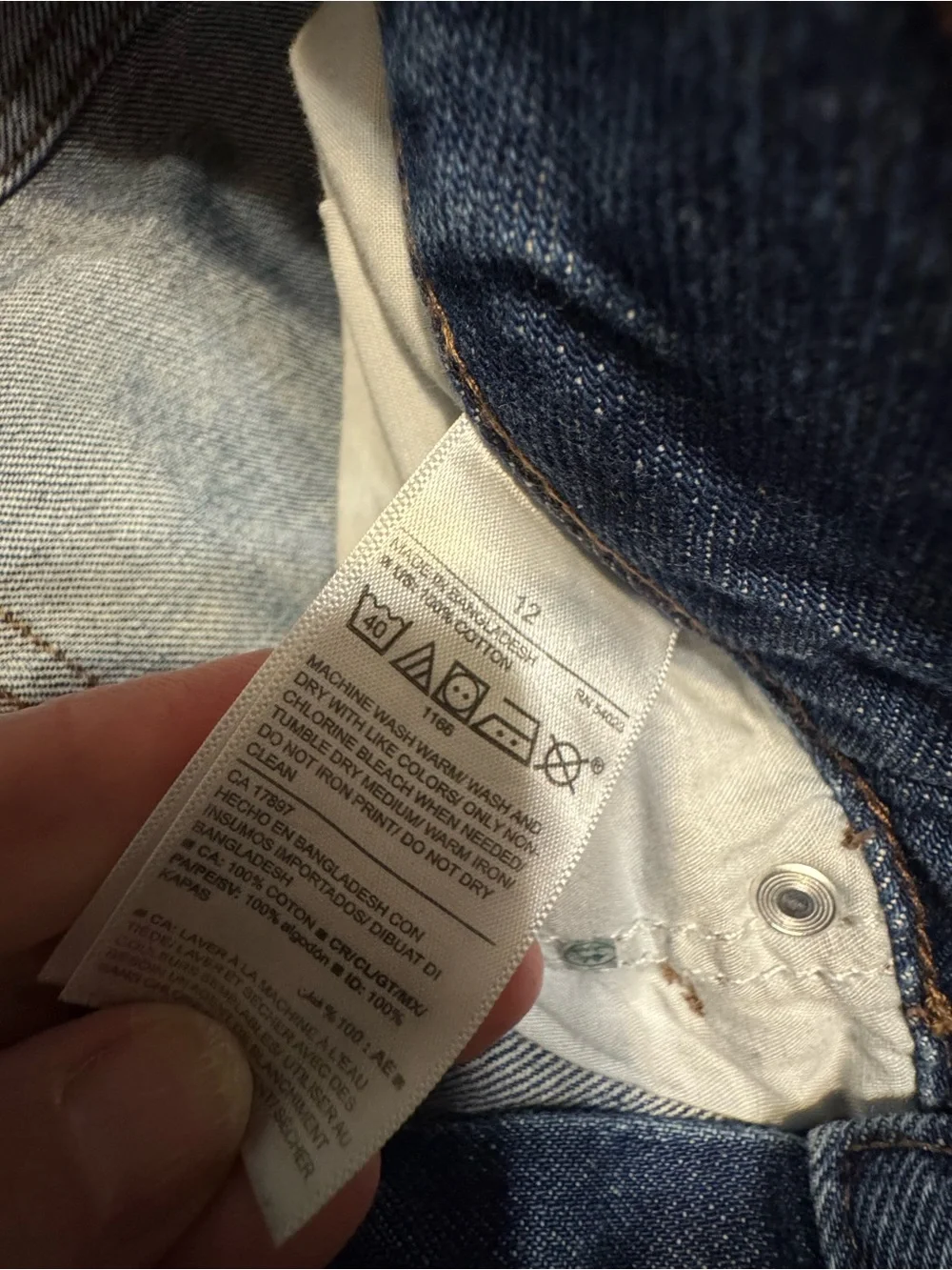 Old Navy Blue High-Rise Slouchy Straight Jeans